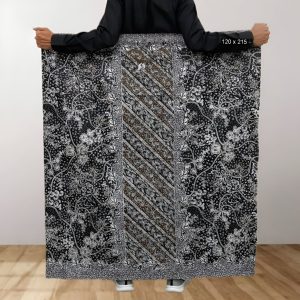Sarung batik motif laseman abu coklat