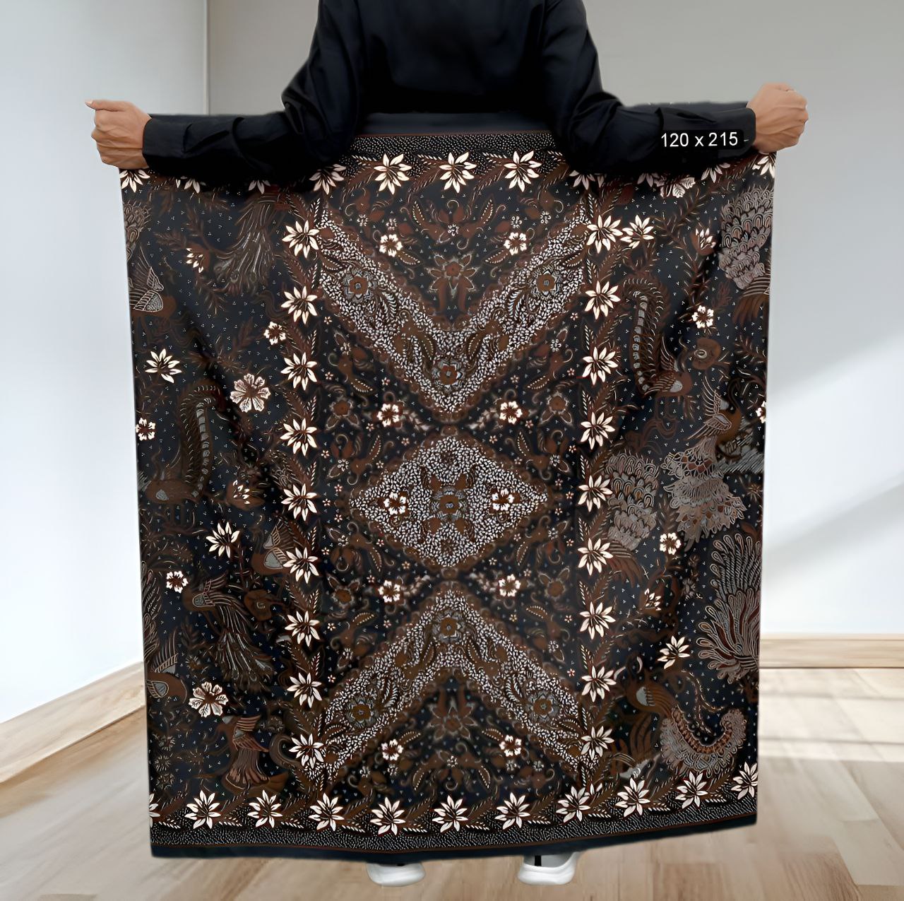 Sarung batik motif bakaran coklat