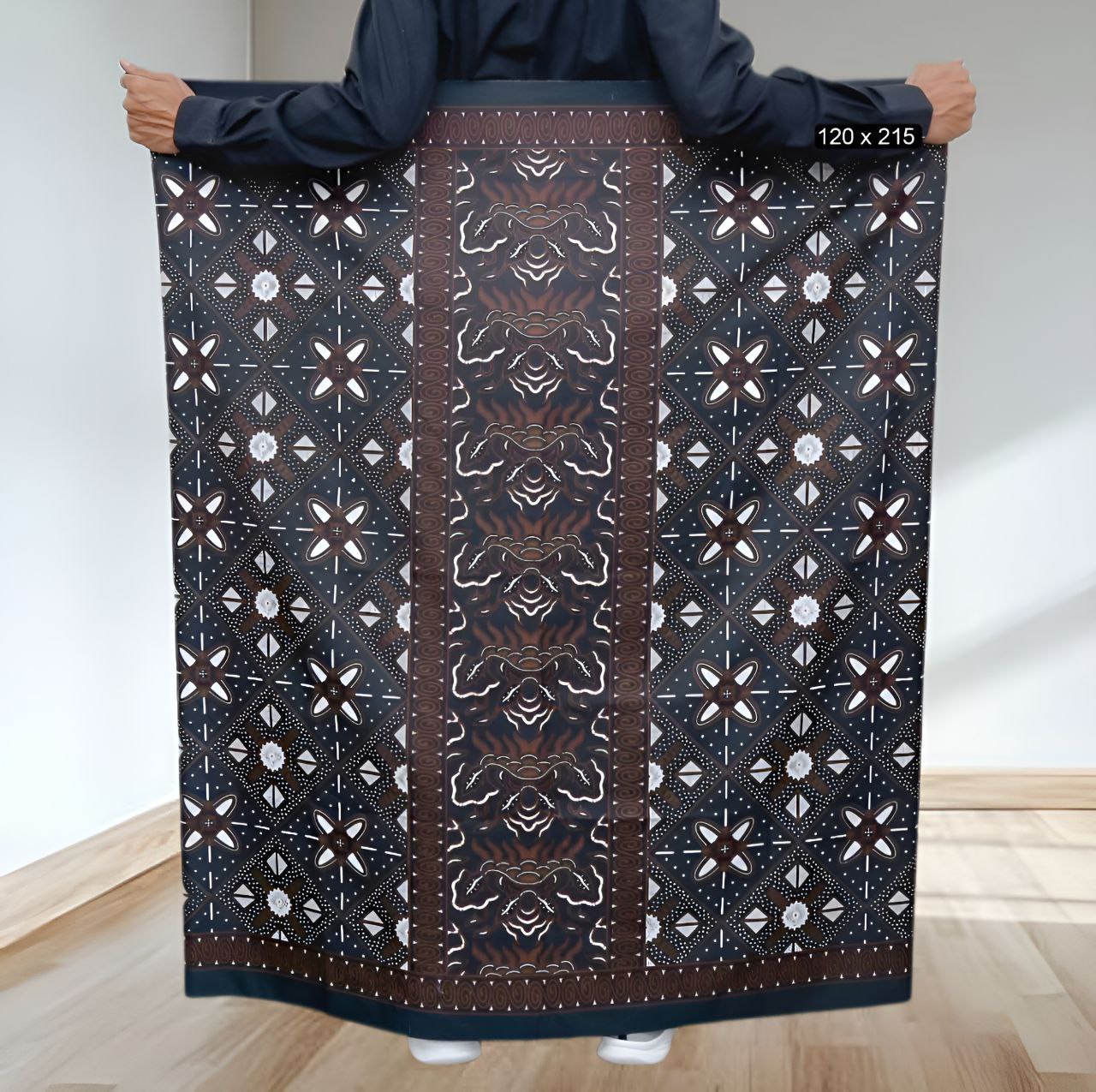 Sarung batik motif longkak coklat