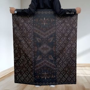 Sarung batik motif sidomukti hitam
