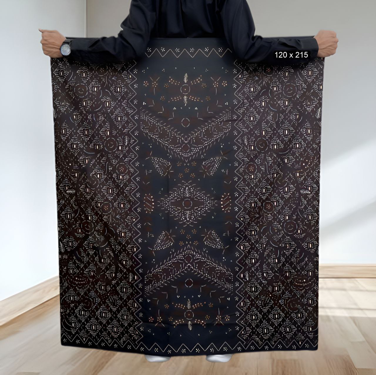 Sarung batik motif sidomukti hitam