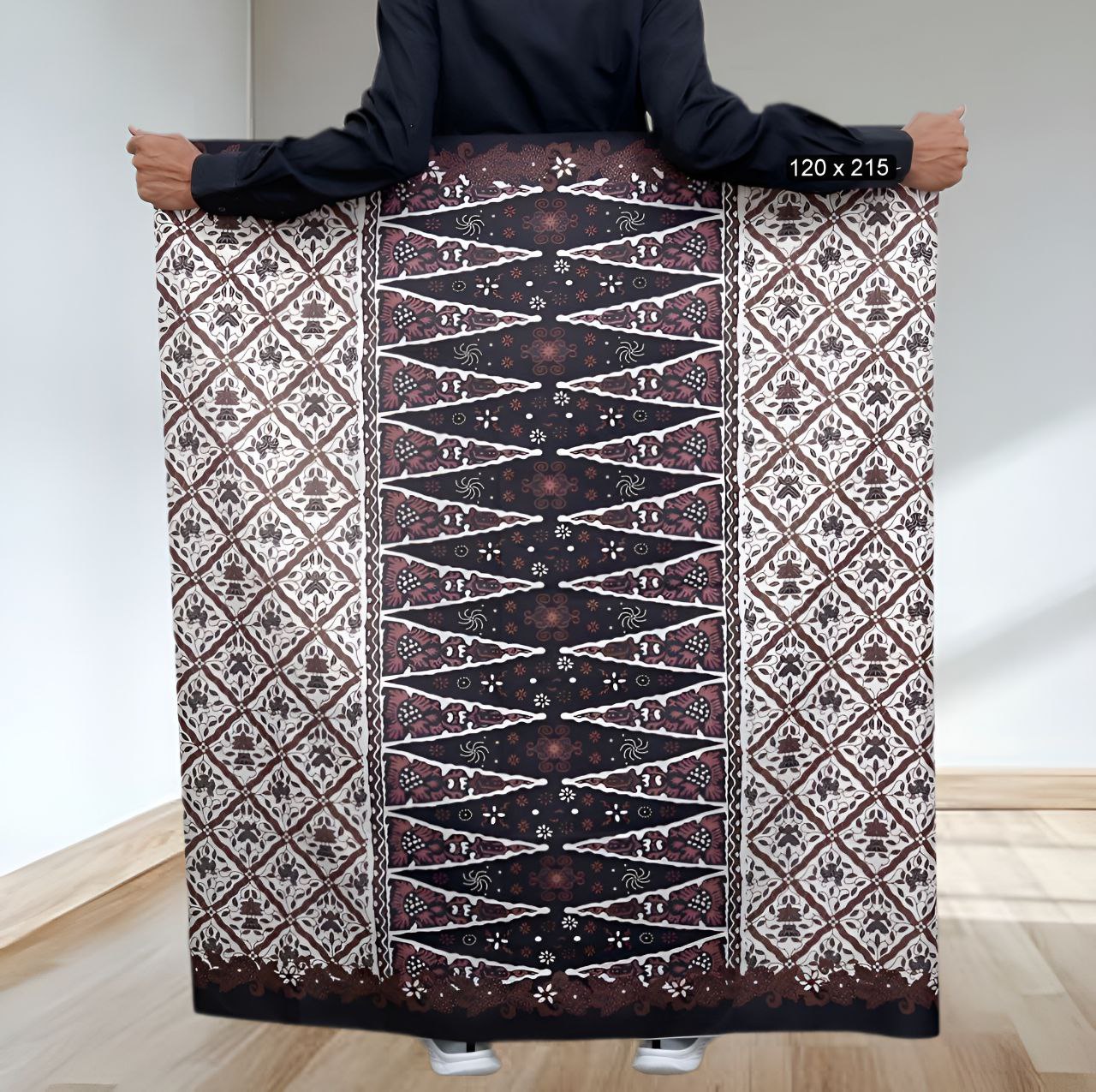 Sarung batik motif sidomukti putih